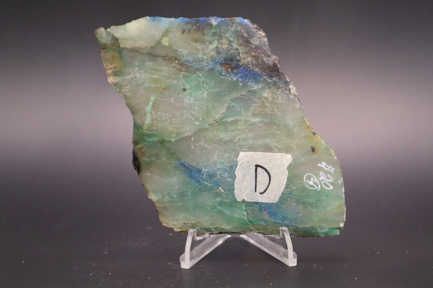 Azurite, Malachite & Chalcedony slab - Afghanistan (Unpolished)