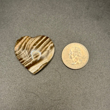 Brown and White Banded Calcite