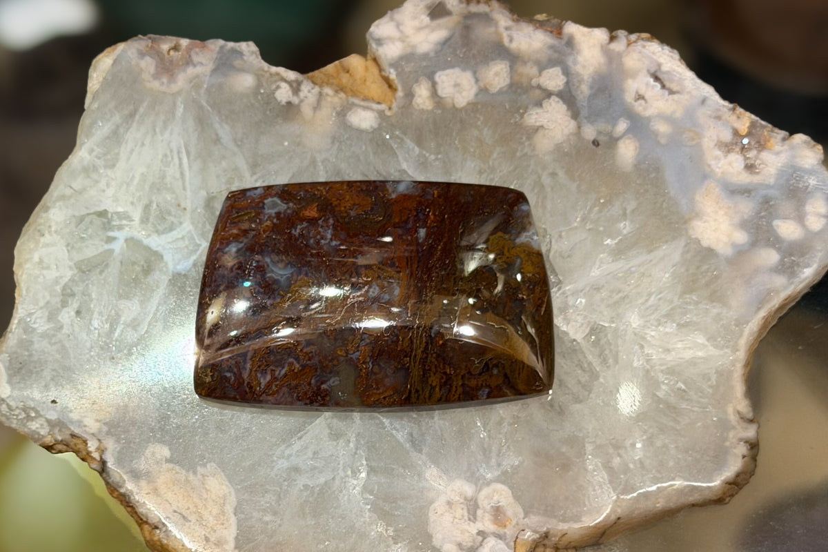 Maury Mountain Moss Agate Cabochon