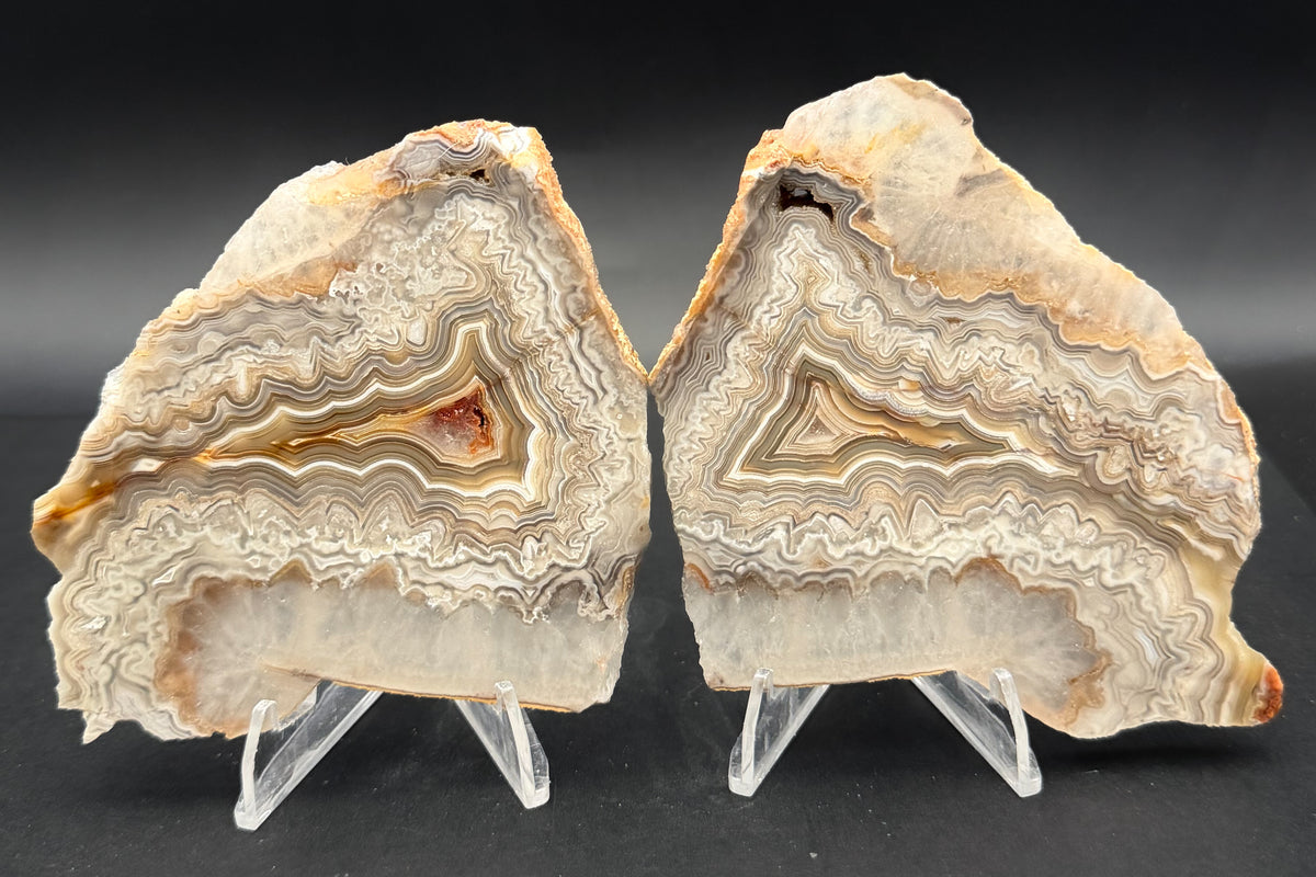 Candle Lace Agate Slab Set (Unpolished)