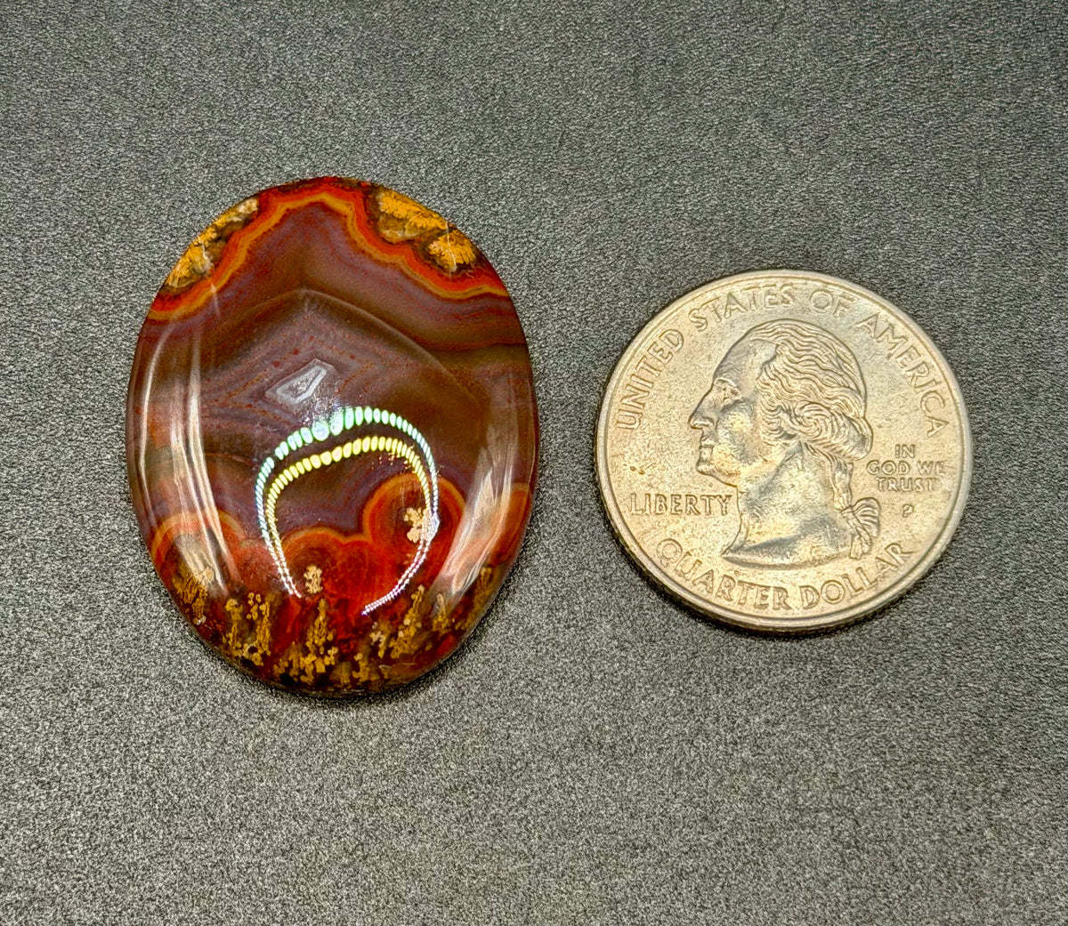 Moroccan Seam Agate Cabochon