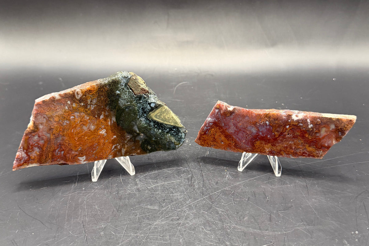 Maury Mountain Moss Agate (Unpolished) Slabs