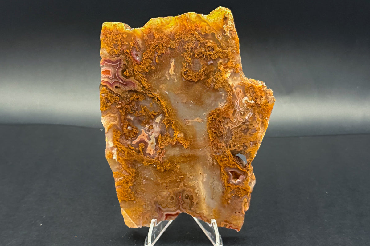 Turkish Agate with Amethyst and Quartz Crystals (Unpolished Slabs)