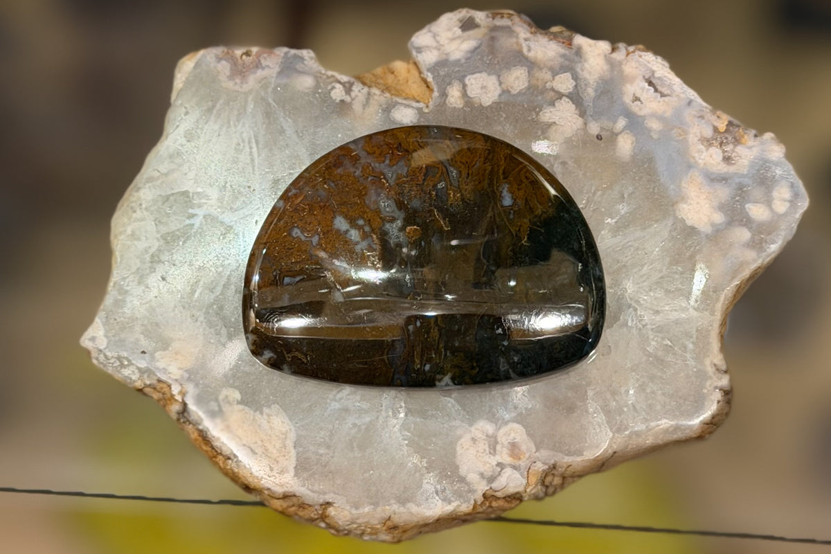 Maury Mountain Moss Agate Cabochon