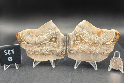 Candle Lace Agate Slab Set (Unpolished)