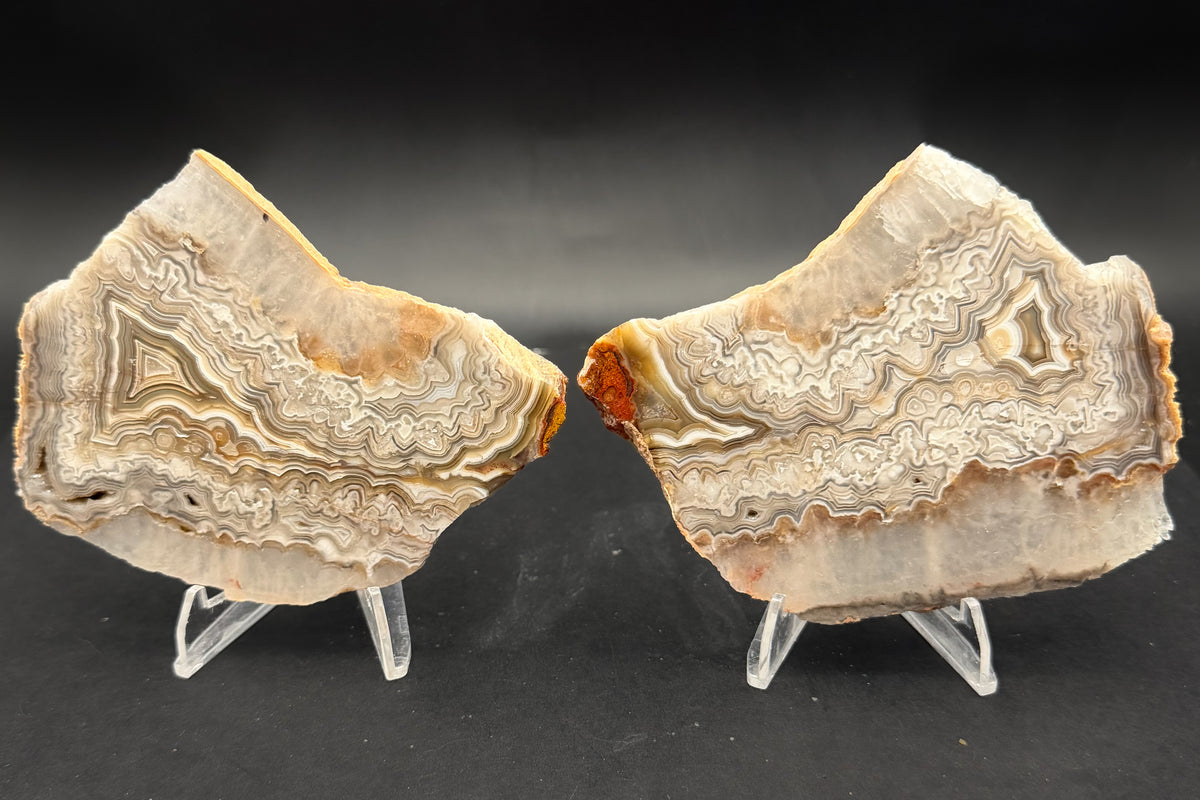 Candle Lace Agate Slab Set (Unpolished)