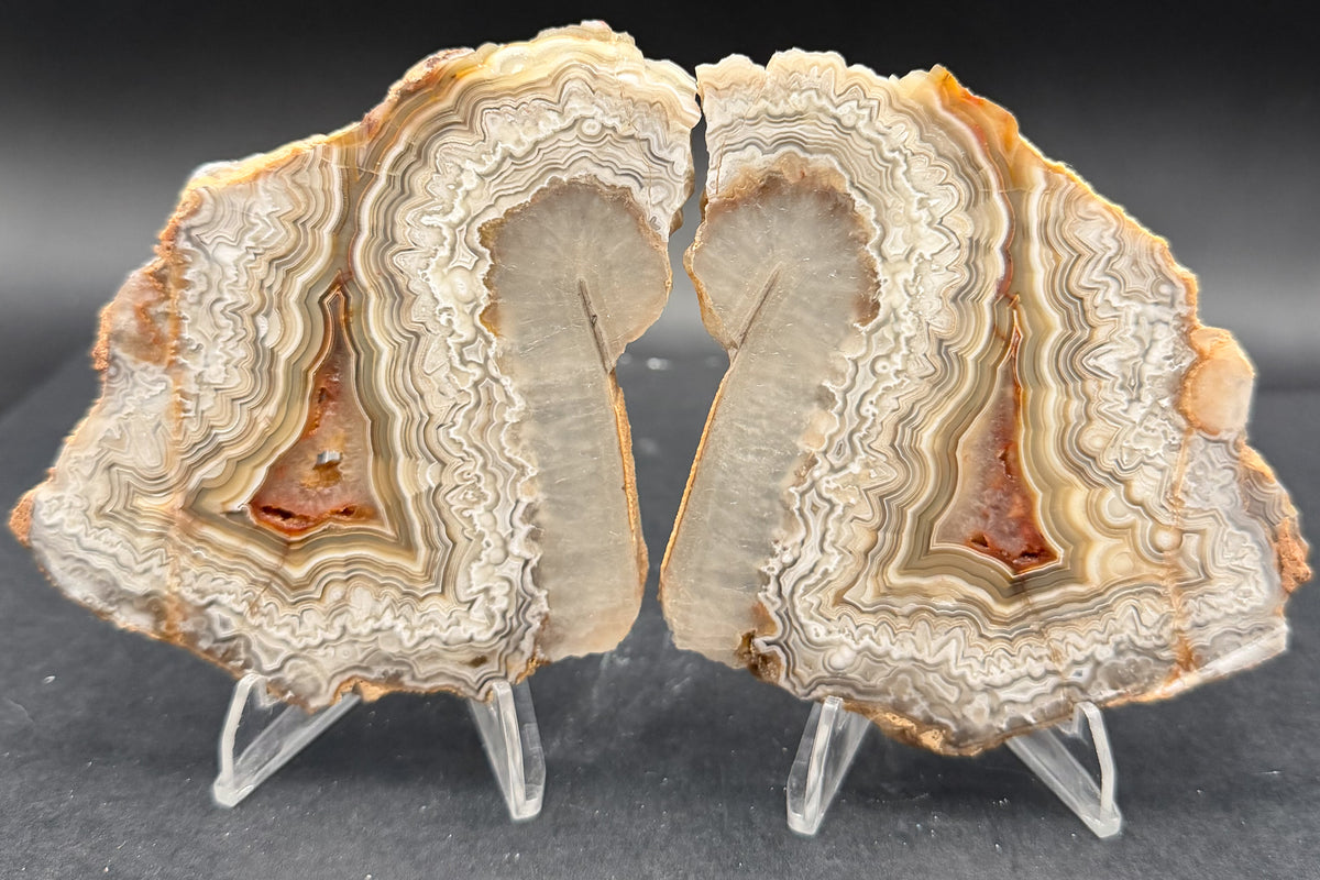 Candle Lace Agate Slab Set (Unpolished)