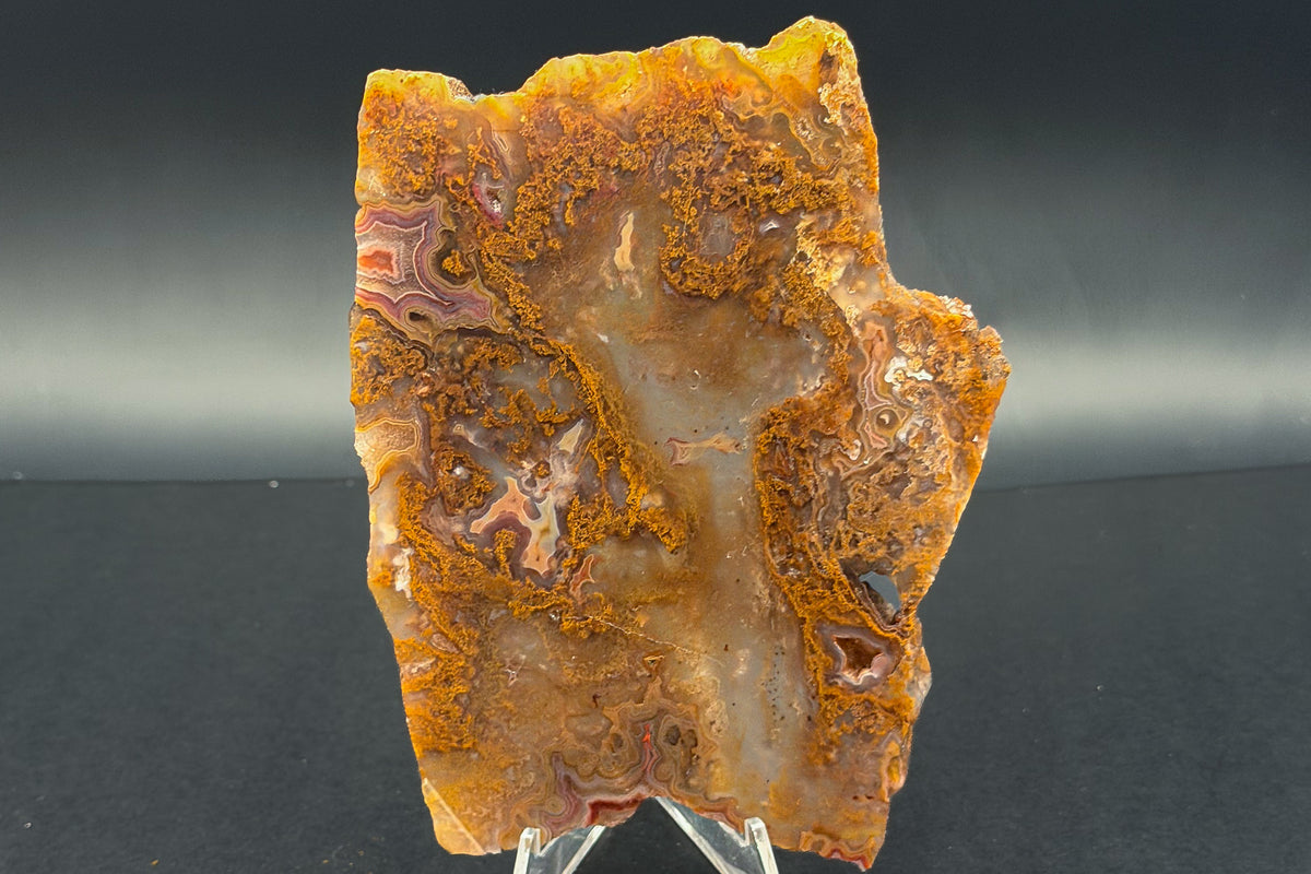Turkish Agate with Amethyst and Quartz Crystals (Unpolished Slabs)