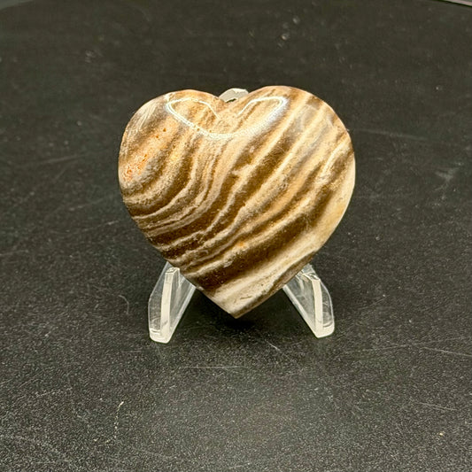 Brown and White Banded Calcite