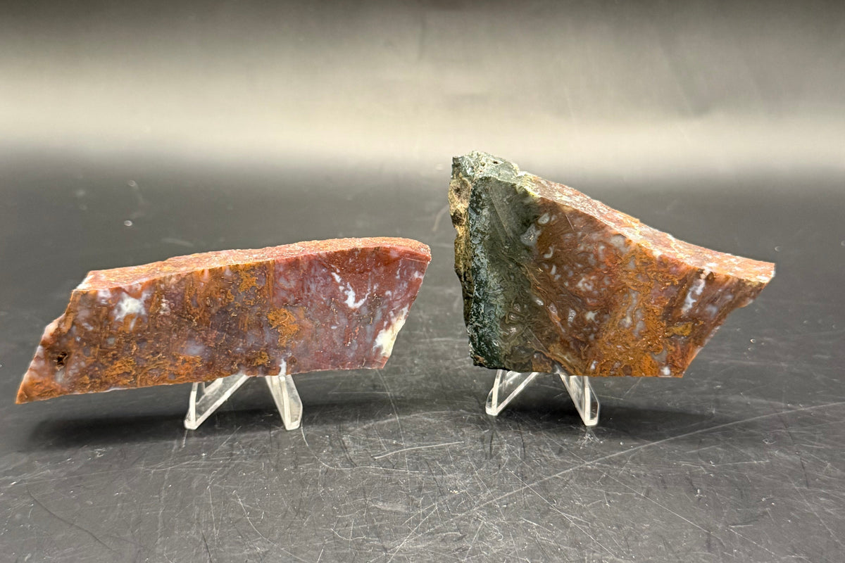 Maury Mountain Moss Agate (Unpolished) Slabs