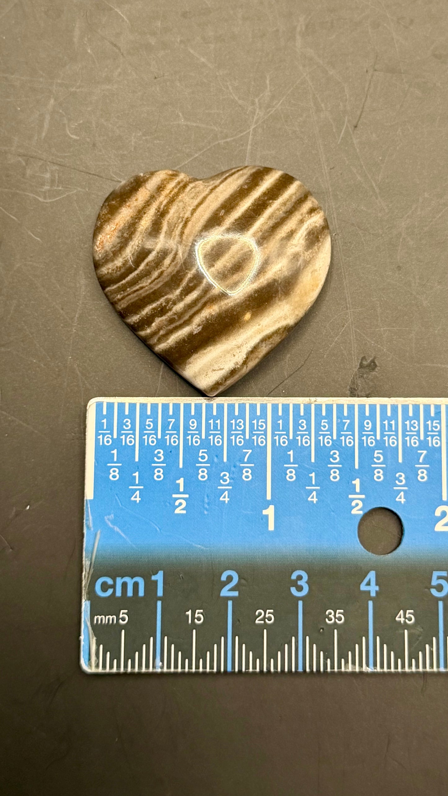 Brown and White Banded Calcite