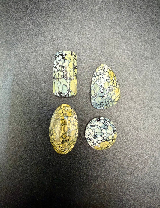Dark Moon Hubei Turquoise (Hotsonite) Cabochons