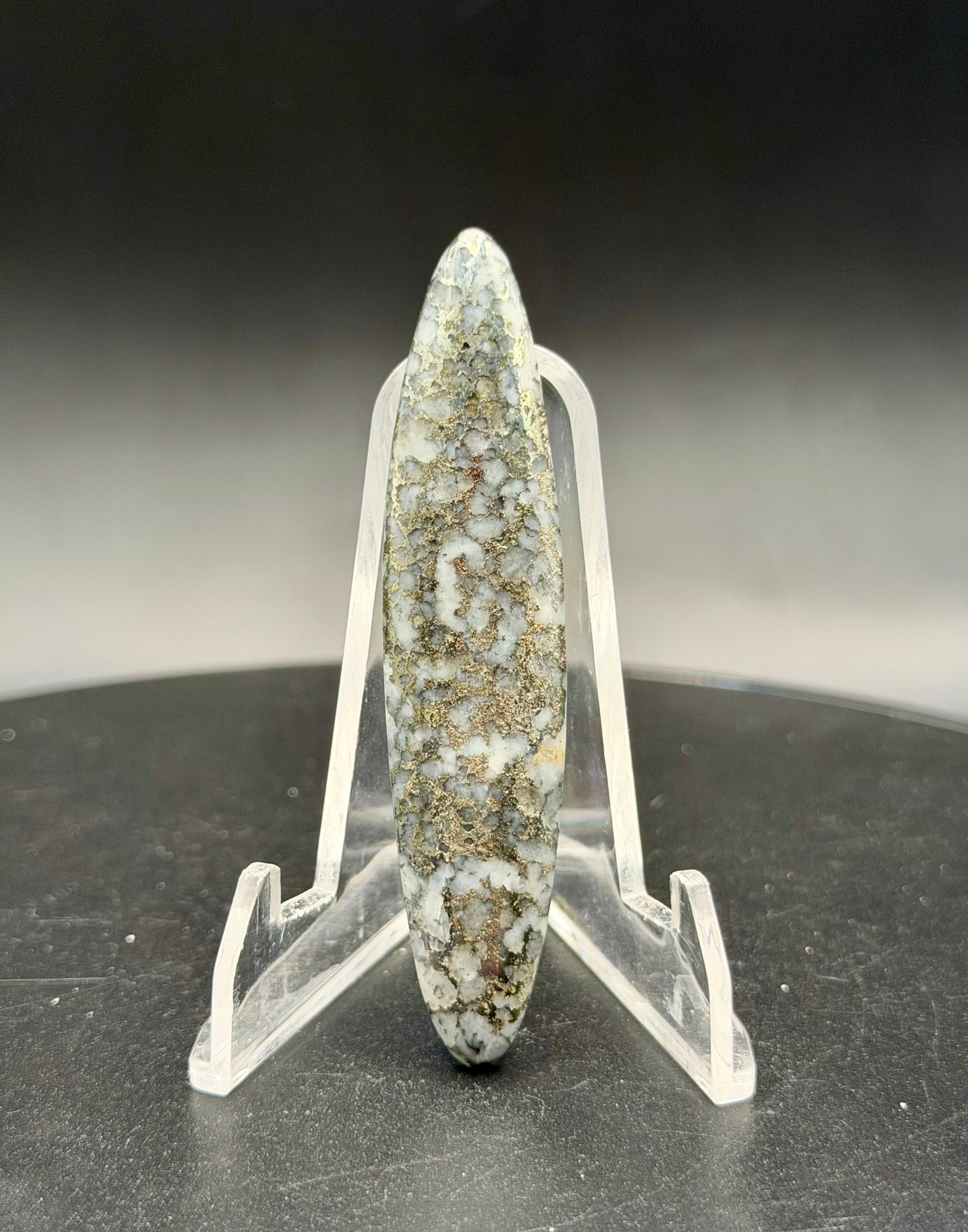 Native Silver Ore in Agate Cabochon