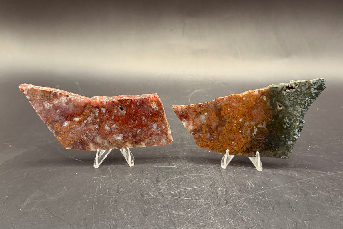 Maury Mountain Moss Agate (Unpolished) Slabs