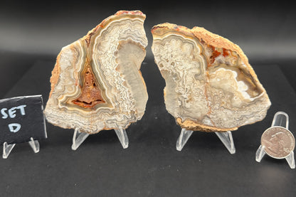 Candle Lace Agate Slab Set (Unpolished)