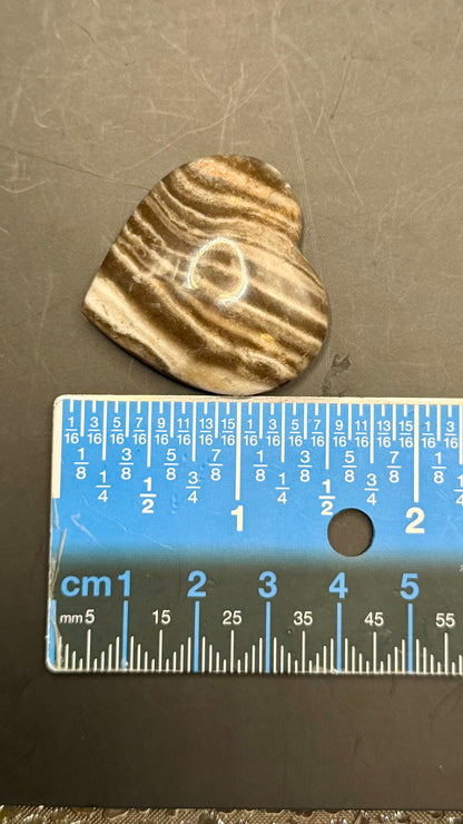 Brown and White Banded Calcite