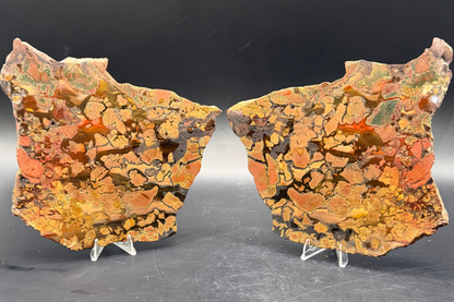 Brecciated Whiskey Creek Jasper (Unpolished Butterfly set)