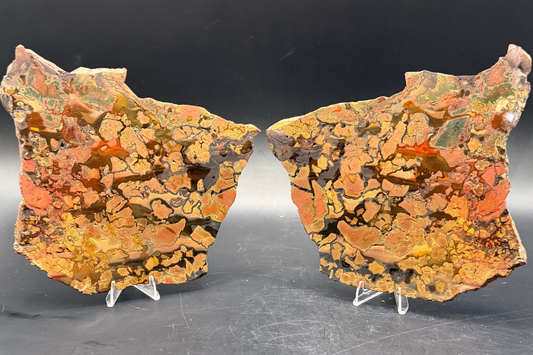 Brecciated Whiskey Creek Jasper (Unpolished Butterfly set)