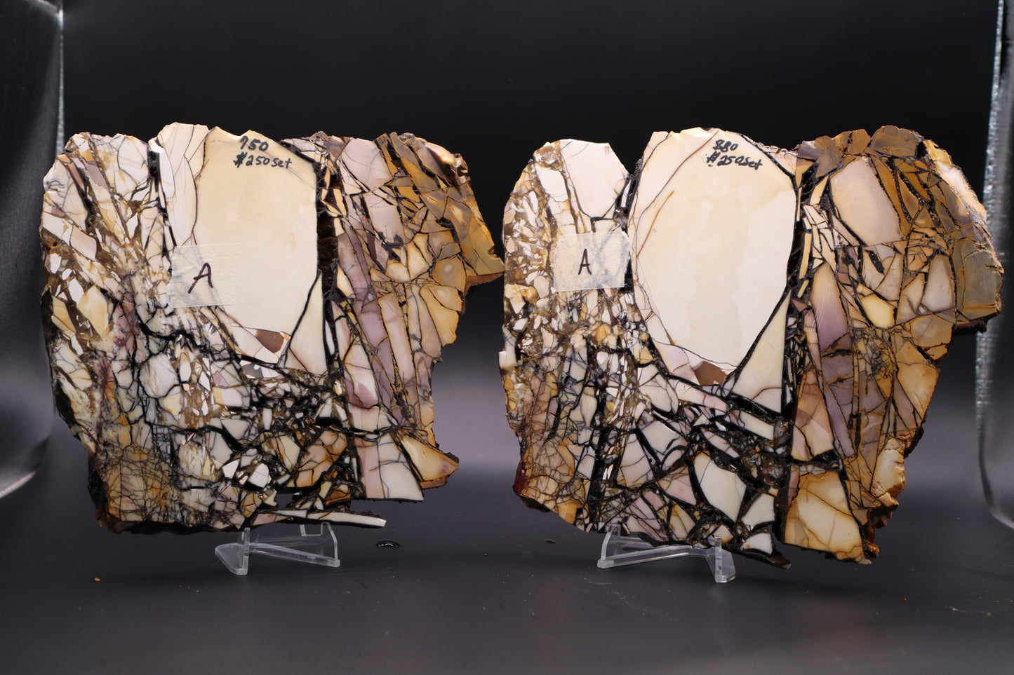 Brecciated Mookaite (Collectors Grade-Unpolished) slab set