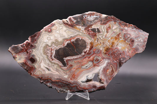 Crazy Lace Agate slab (Unpolished)