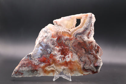 Crazy Lace Agate slab (Unpolished)