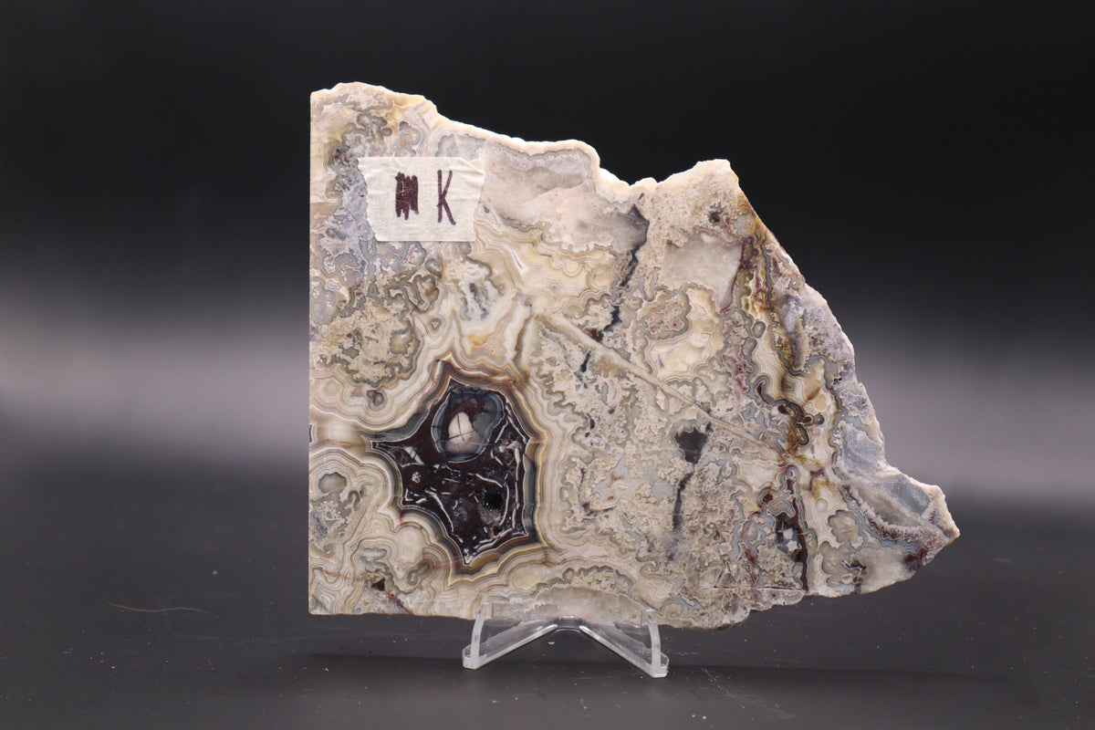 Crazy Lace Agate slab (Unpolished)