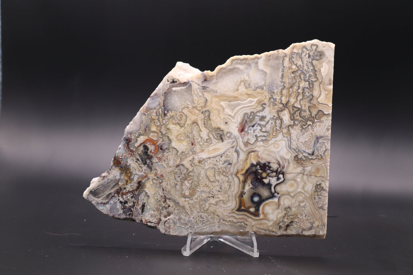 Crazy Lace Agate slab (Unpolished)