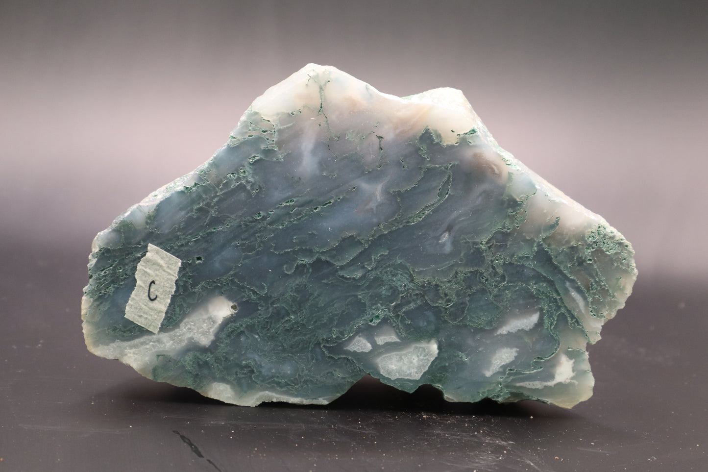 Green Moss Agate slab (Unpolished)