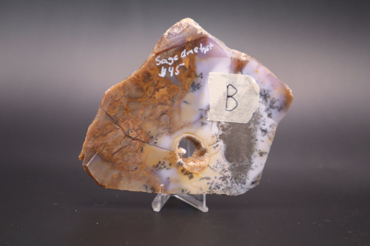 Amethyst Sage Agate slab (Unpolished)