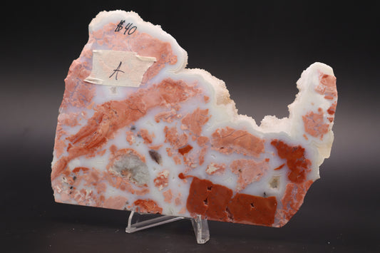 Cotton Candy Agate slab (Unpolished)