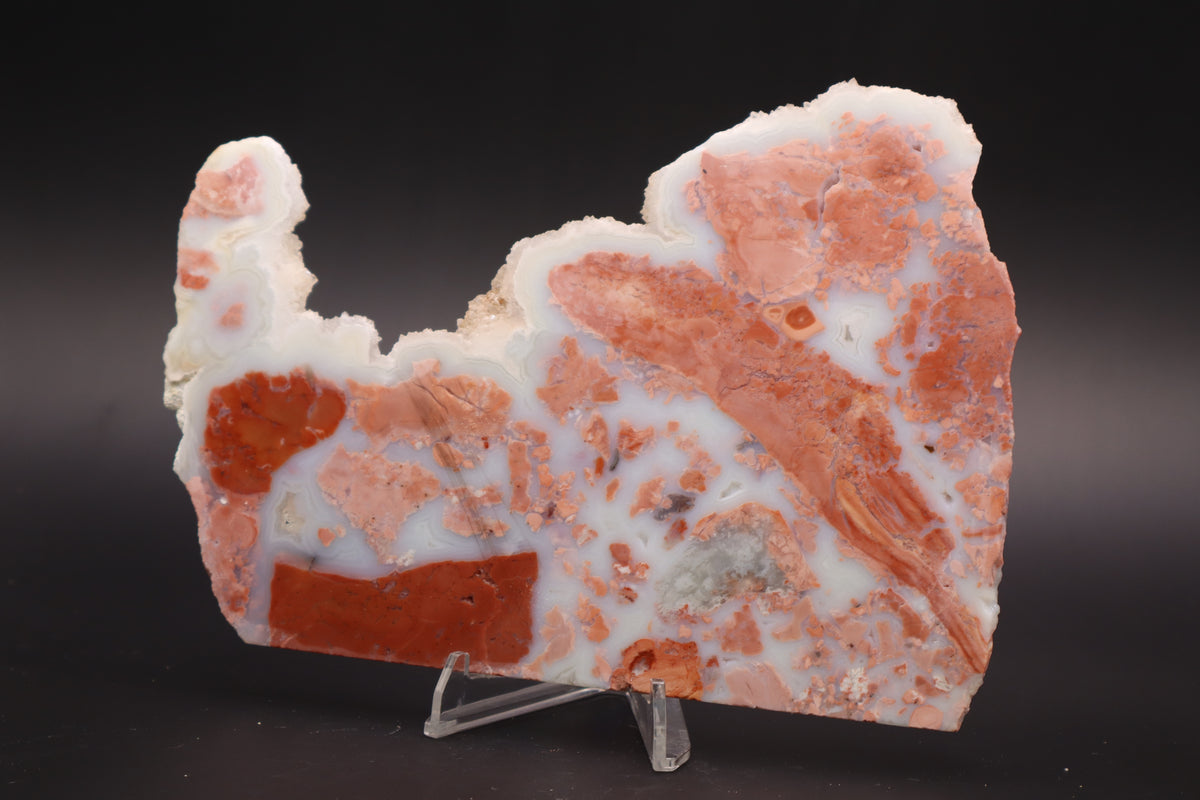 Cotton Candy Agate slab (Unpolished)