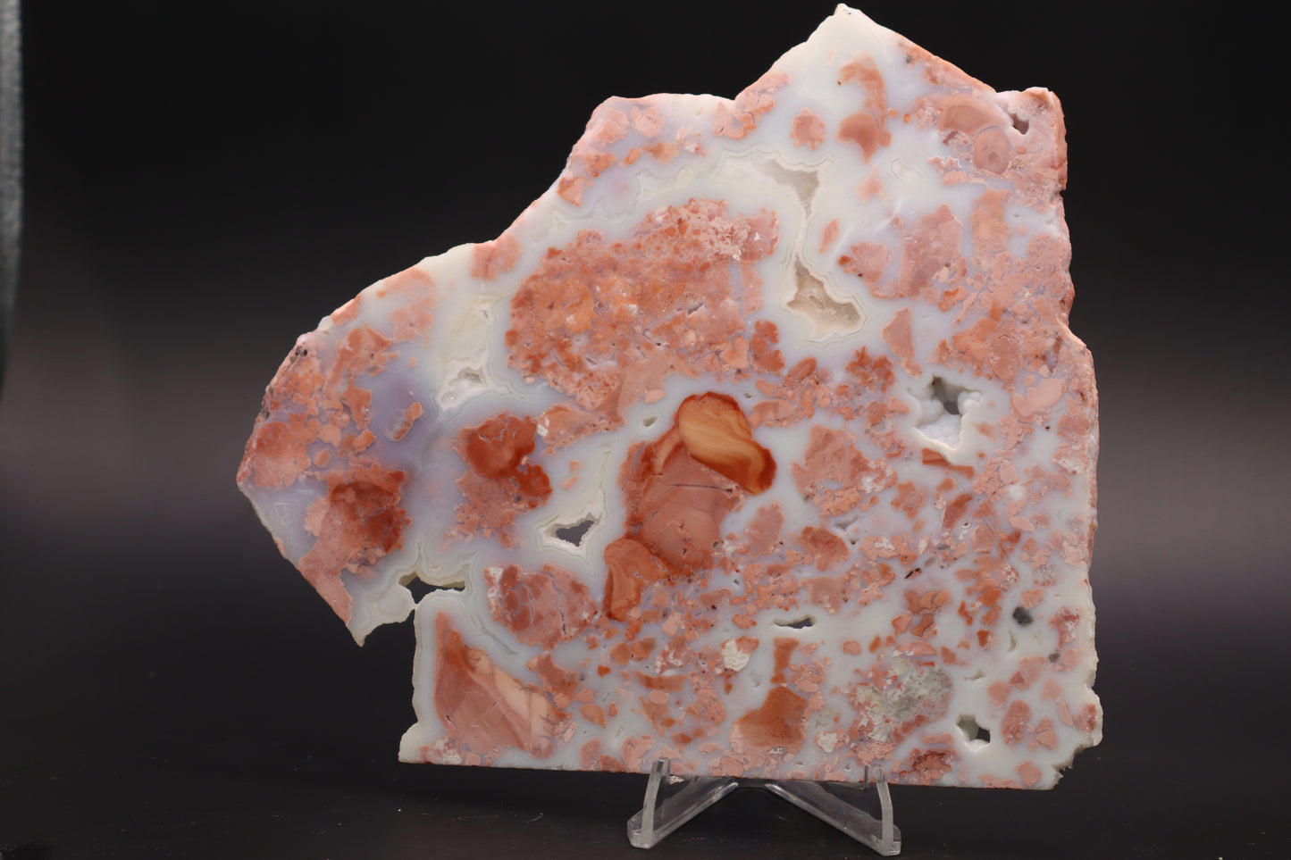 Cotton Candy Agate slab (Unpolished)