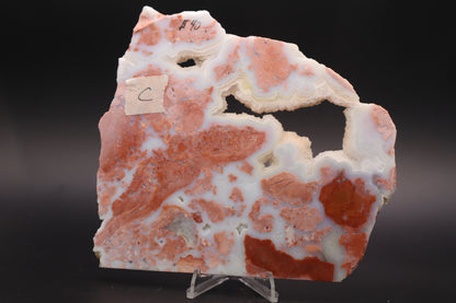 Cotton Candy Agate slab (Unpolished)