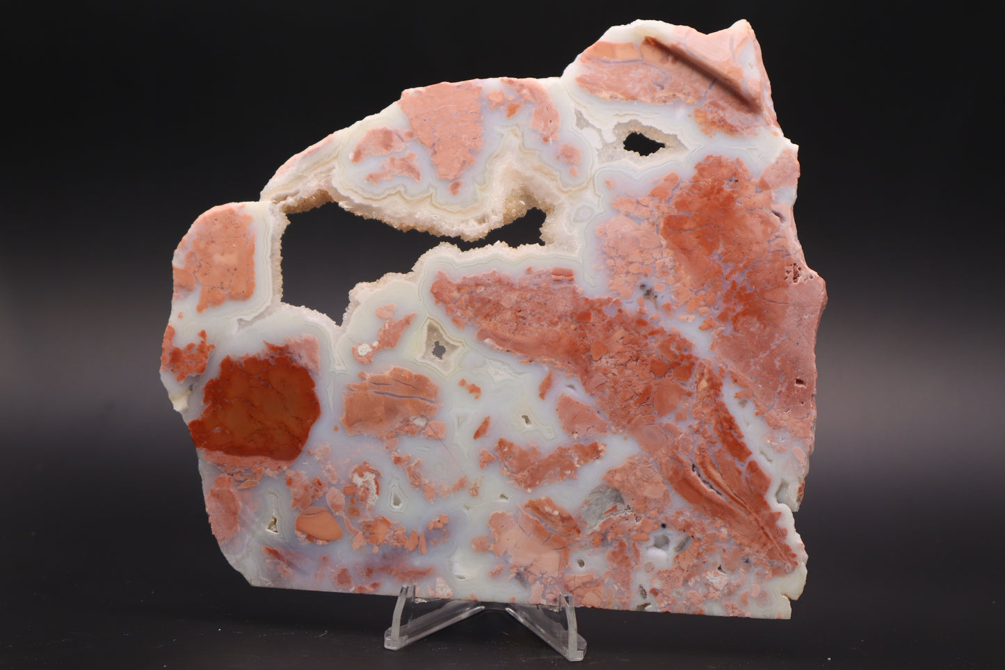 Cotton Candy Agate slab (Unpolished)