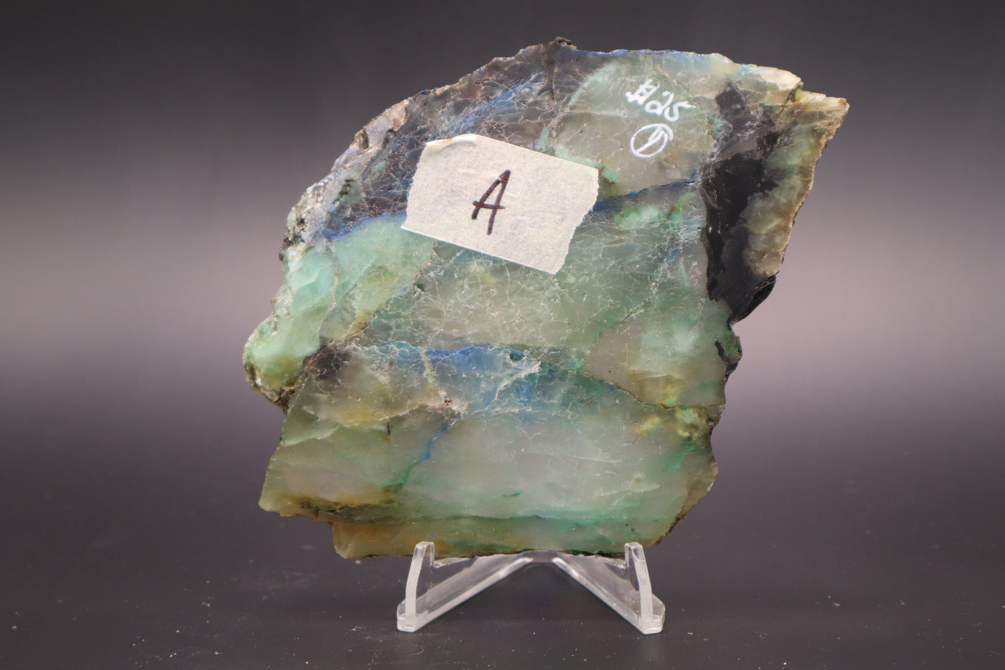 Azurite, Malachite & Chalcedony slab - Afghanistan (Unpolished)