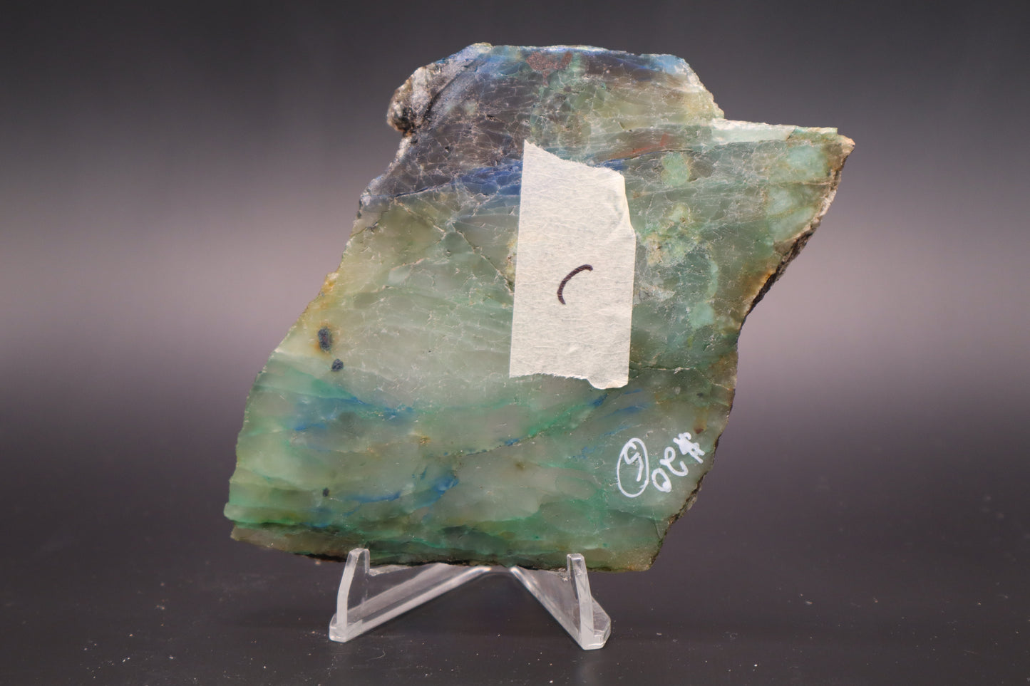 Azurite, Malachite & Chalcedony slab - Afghanistan (Unpolished)