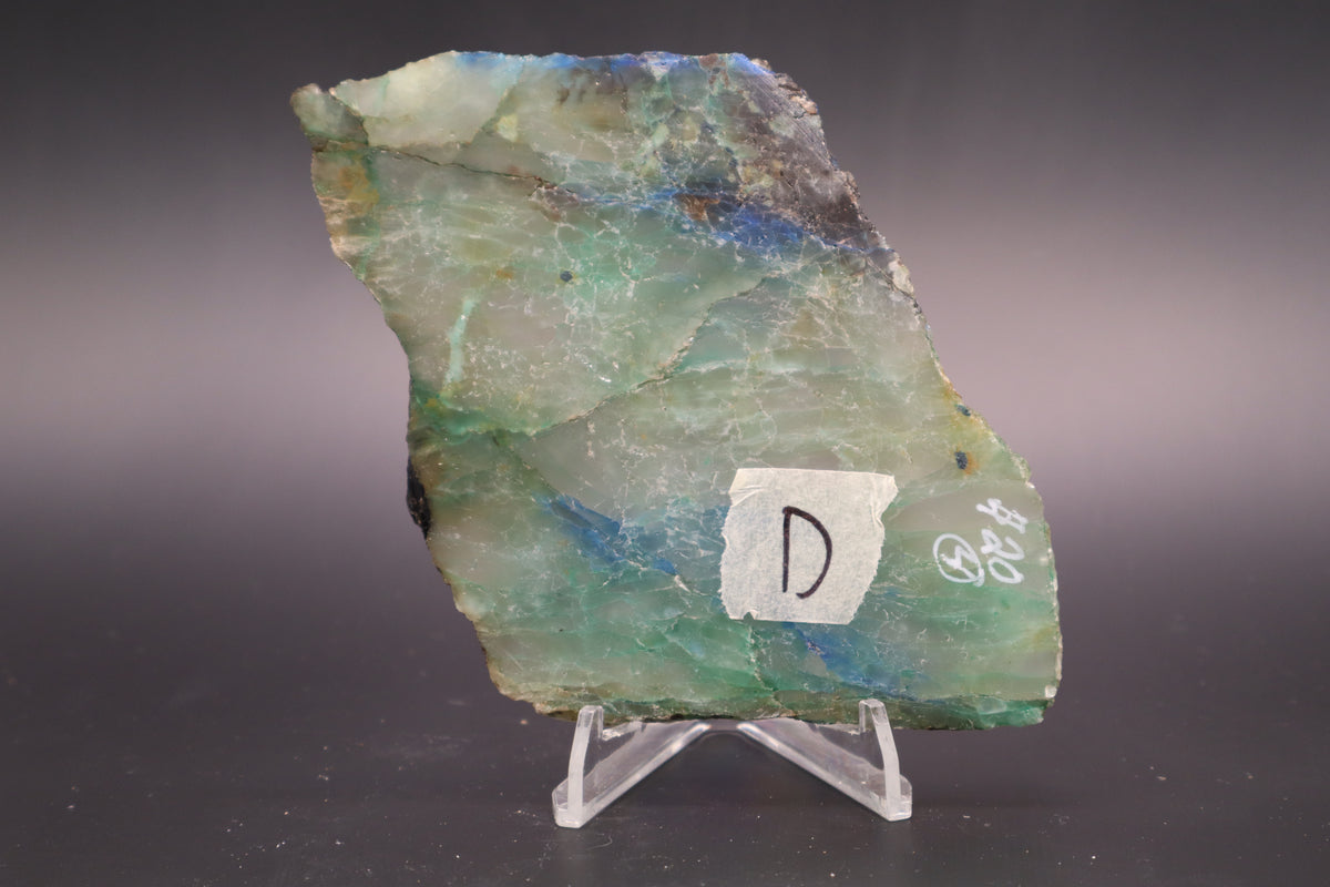 Azurite, Malachite & Chalcedony slab - Afghanistan (Unpolished)