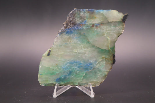 Azurite, Malachite & Chalcedony slab - Afghanistan (Unpolished)