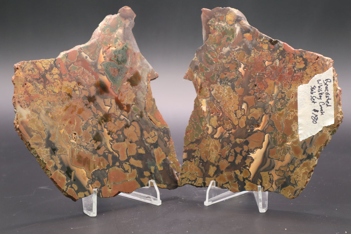 Brecciated Whiskey Creek Jasper (Unpolished Butterfly set)