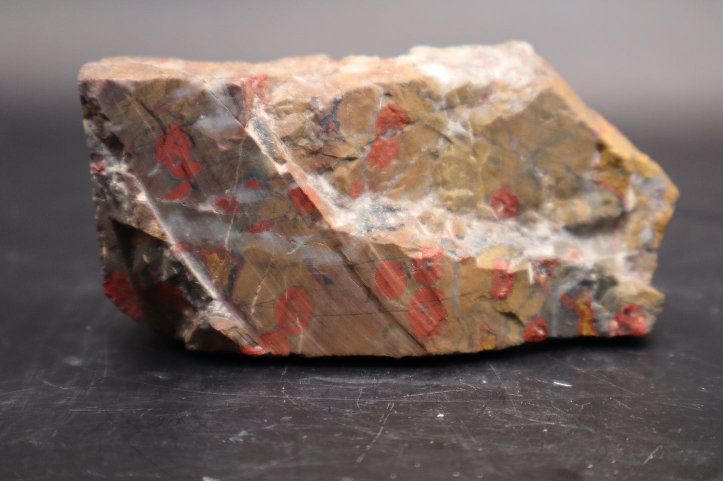 "Pimento" Morgan Hill Poppy Jasper (Polished)