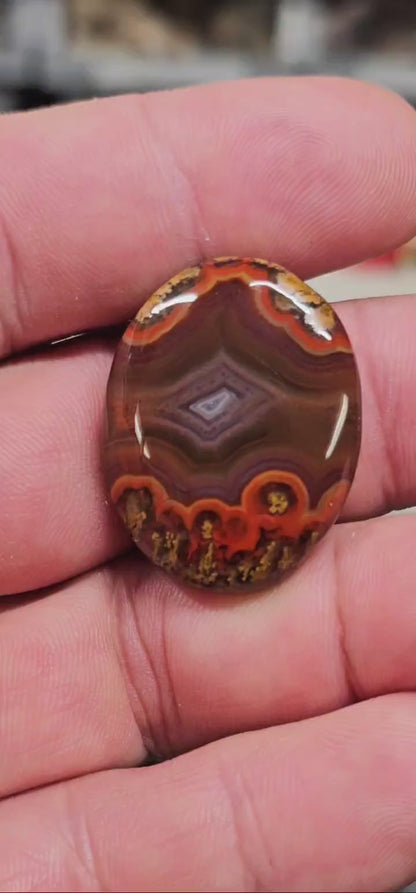 Moroccan Seam Agate Cabochon