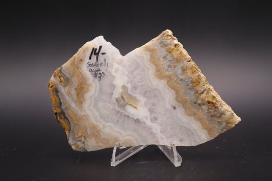 Sowbelly Agate slab (Unpolished)