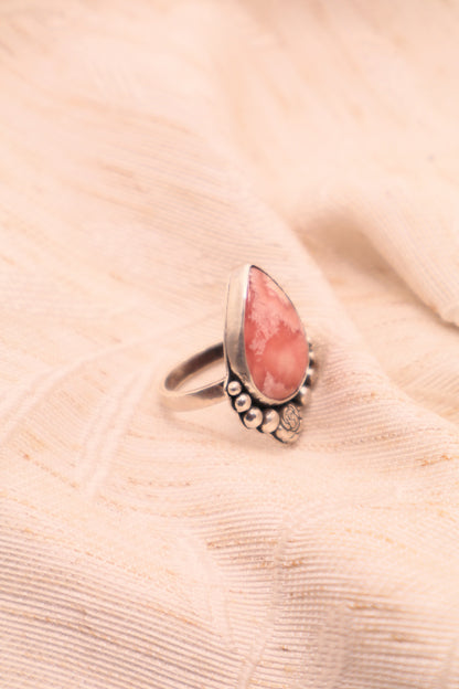 Rhodochrosite ring