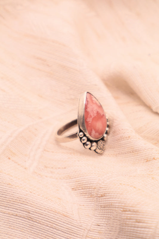 Rhodochrosite ring