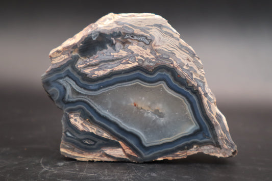Turkish Agate in Rhyolite end cut (Unpolished)
