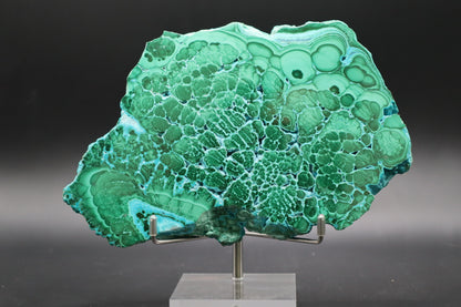 Malachite-chrysocolla slab (Polished)