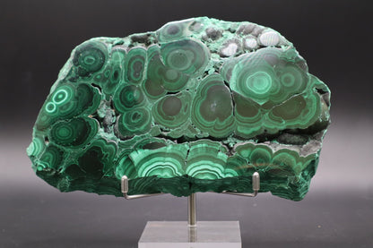 Malachite-chrysocolla slab (Polished)