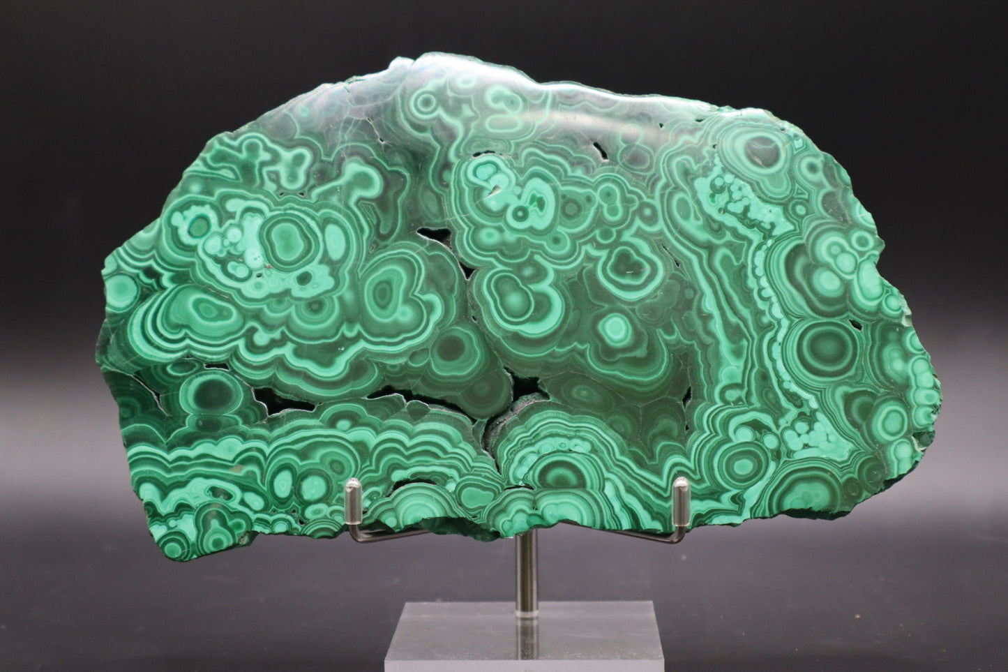 Malachite-chrysocolla slab (Polished)