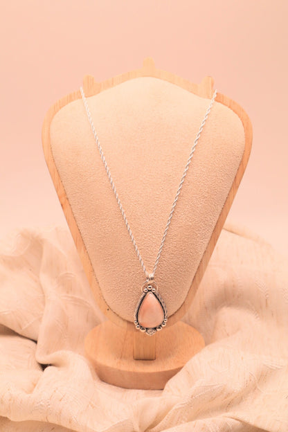 Peach Scolecite pendant