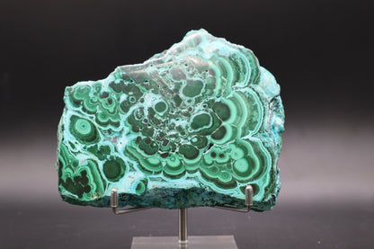 Malachite-chrysocolla slab (Polished)